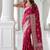 Rani pink easy drape zari saree