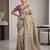 Champagne paisley readymade cotton saree