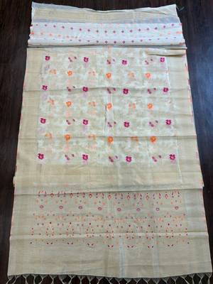 Floral weaving readymade organza saree 5
