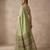 Pistachio paisley ready pleated saree
