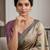 Champagne paisley readymade cotton saree