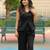 Beautiful black cord set with embroidredpant