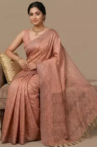 Rosewood readymade paisley saree