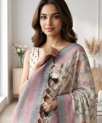 Blush rose ready to wear cotton saree 4