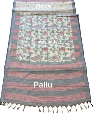 Blush rose ready to wear cotton saree 5