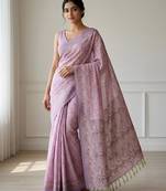 Lavender bloom instant wear saree