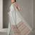 Silver paisley pre stitched saree