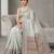 Silver paisley pre stitched saree