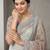 Silver paisley pre stitched saree