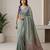 Sage green easy drape cotton saree
