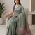 Sage green easy drape cotton saree