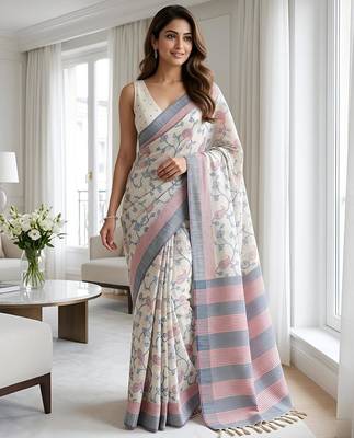 Sky bloom readymade cotton saree 1