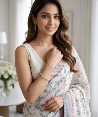 Sky bloom readymade cotton saree 4