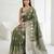 Olive readymade zari woven saree