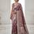 Rose mauve pre stitched zari saree