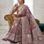 Rose mauve pre stitched zari saree
