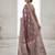 Rose mauve pre stitched zari saree