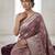 Rose mauve pre stitched zari saree
