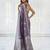 Lavender ready pleated zari woven saree