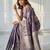 Lavender ready pleated zari woven saree