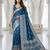 Sapphire blue instant wear zari saree
