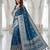 Sapphire blue instant wear zari saree
