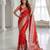 Crimson red one minute zari saree