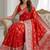 Crimson red one minute zari saree
