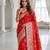 Crimson red one minute zari saree