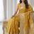 Mustard gold ready to wear zari saree