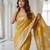 Mustard gold ready to wear zari saree