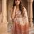 Peach floral instant wear cotton saree