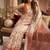 Peach floral instant wear cotton saree