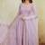 Lavender embroidered organza anarkali set