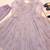 Lavender embroidered organza anarkali set