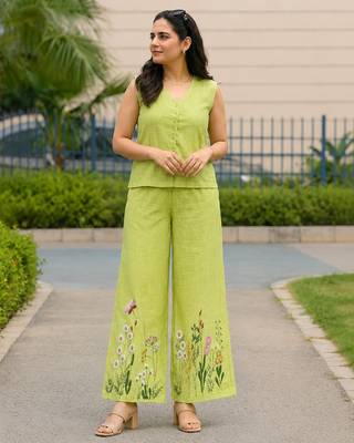 Beautiful black cord set with embroidredpant 3