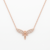 925 Sterling Silver Rose Gold Plated Fairy Pendant Necklace with Cubic Zirconia