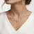 925 Sterling Silver Rose Gold Plated Fairy Pendant Necklace with Cubic Zirconia