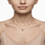 925 Sterling Silver Rose Gold Plated Fairy Pendant Necklace with Cubic Zirconia