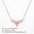 925 Sterling Silver Rose Gold Plated Fairy Pendant Necklace with Cubic Zirconia