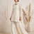 Luxury ivory embroidered sharara suit with dupatta