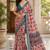 Pink readymade printed silk blend saree