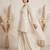 Luxury ivory embroidered sharara suit with dupatta