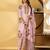 Women's cotton kota doria pink  embellished  hand block printed ready to wear full suit with straight pant & dupatta