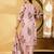 Women's cotton kota doria pink  embellished  hand block printed ready to wear full suit with straight pant & dupatta