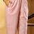 Women's cotton kota doria pink  embellished  hand block printed ready to wear full suit with straight pant & dupatta