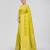Lime yellow zari woven art silk traditional saree with unstitched blouse
