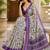 Grey floral pre stitched linen silk saree