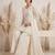 Luxury ivory embroidered sharara suit with dupatta