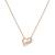 925 Sterling Silver Rose Gold Plated Heart Love Pendant Necklace with Cubic Zirconia